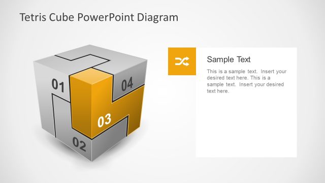 Tetris Cube 3D PowerPoint Slide