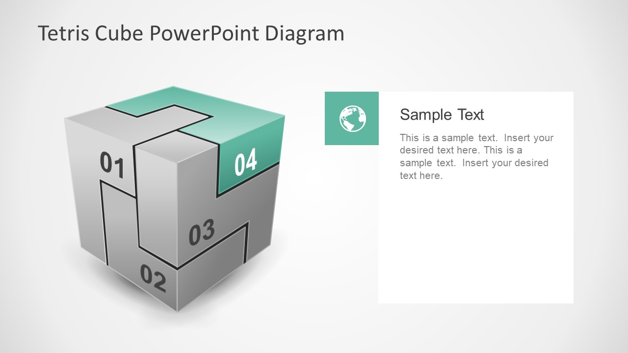 3D Tetris Cube PowerPoint Diagram - SlideModel