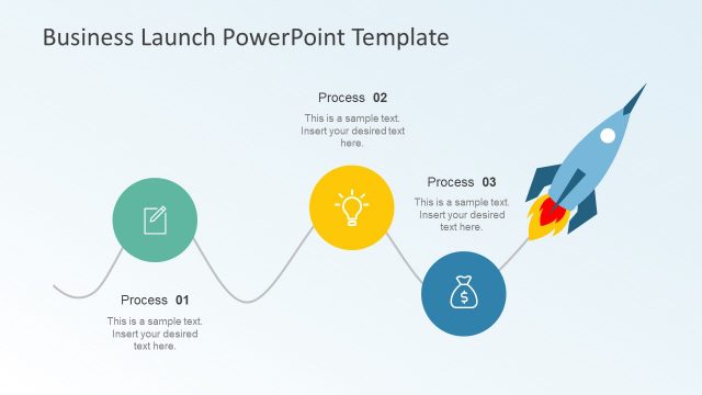 Three Stage PowerPoint Diagram for Business