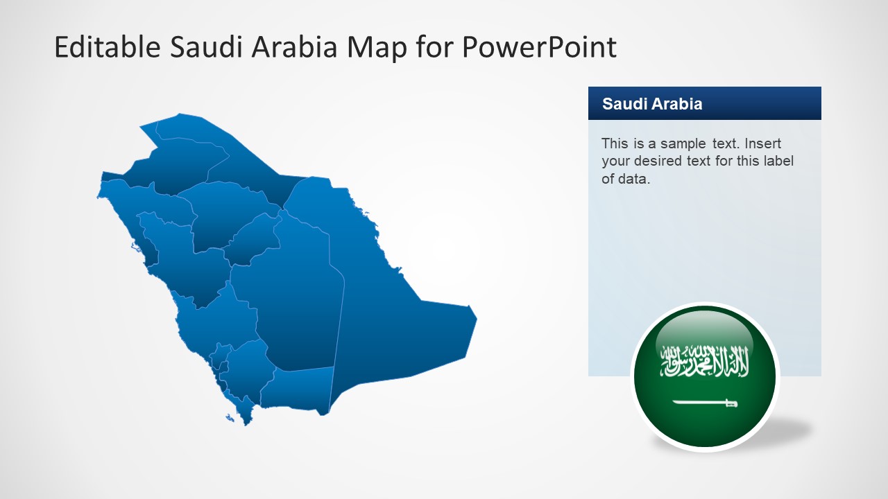 Saudi Arabia Editable Map Template 