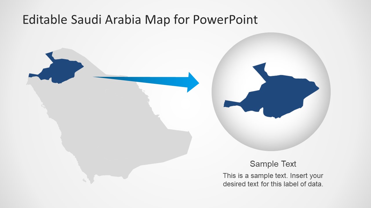Color Customization on Saudi Arabia Map Presentation