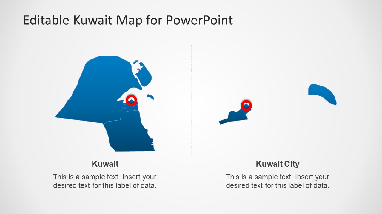 PowerPoint Shapes Presentation of Editable Map