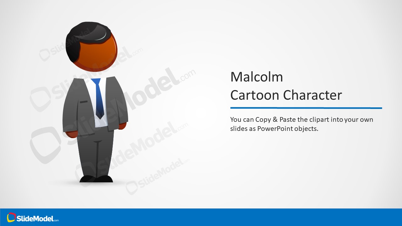 Template of Cartoon Character in PowerPoint