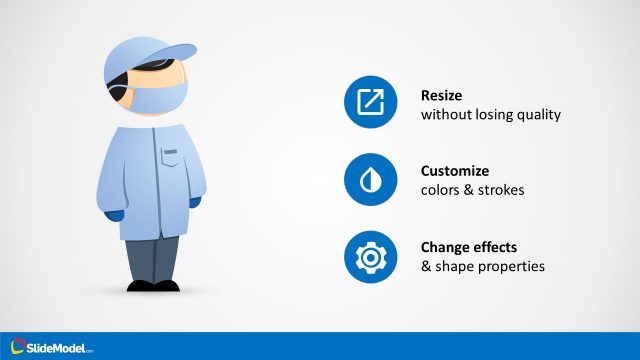 Editable Shape of Mike Character Slide