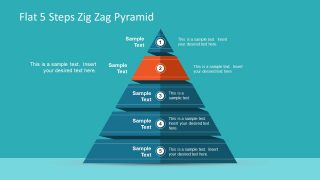 Zig Zag Style Pyramid Diagram