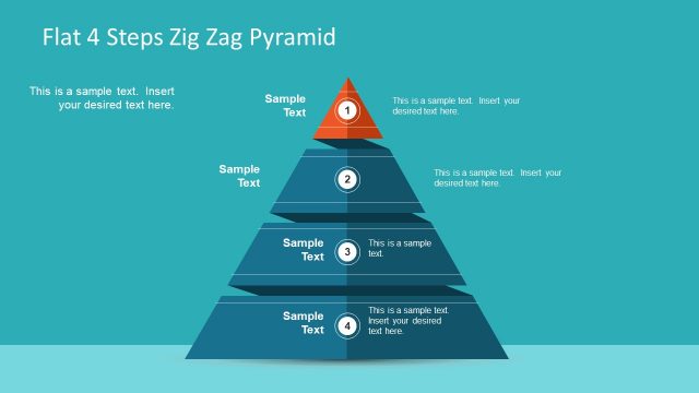 Flat 4 Steps ZigZag Pyramid