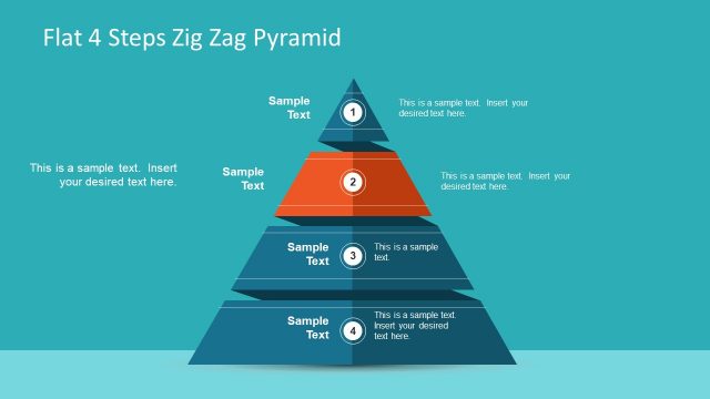 Flat Design 4 Steps Pyramid