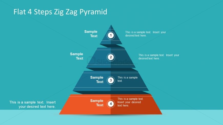 Pyramid Diagram ZigZag Template