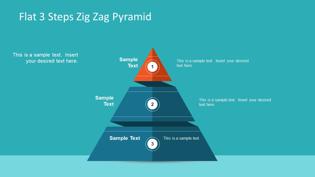 Slide of 3 Steps Pyramid Diagram