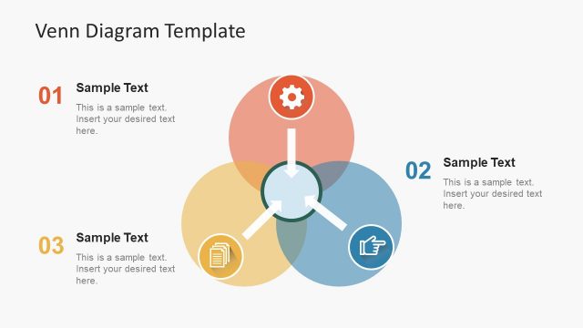 Simple Flat Venn Diagram PowerPoint Template