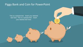 Illustration of Piggy Bank and Coin Slide
