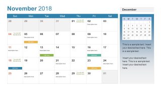 PowerPoint Calendar Template Year 2018 - SlideModel