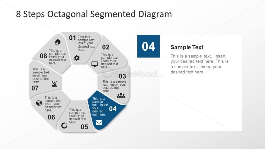 Segments of Octagon in PowerPoint
