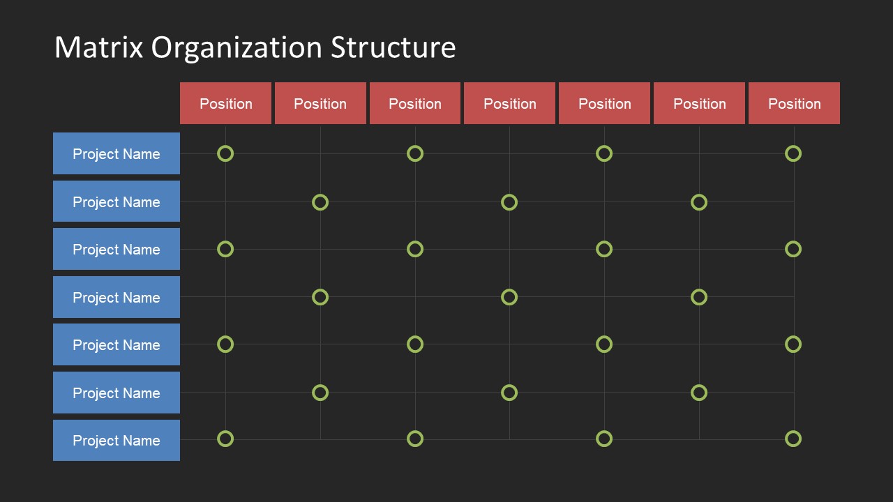 Matrix Organization Structure Powerpoint Template And Slides