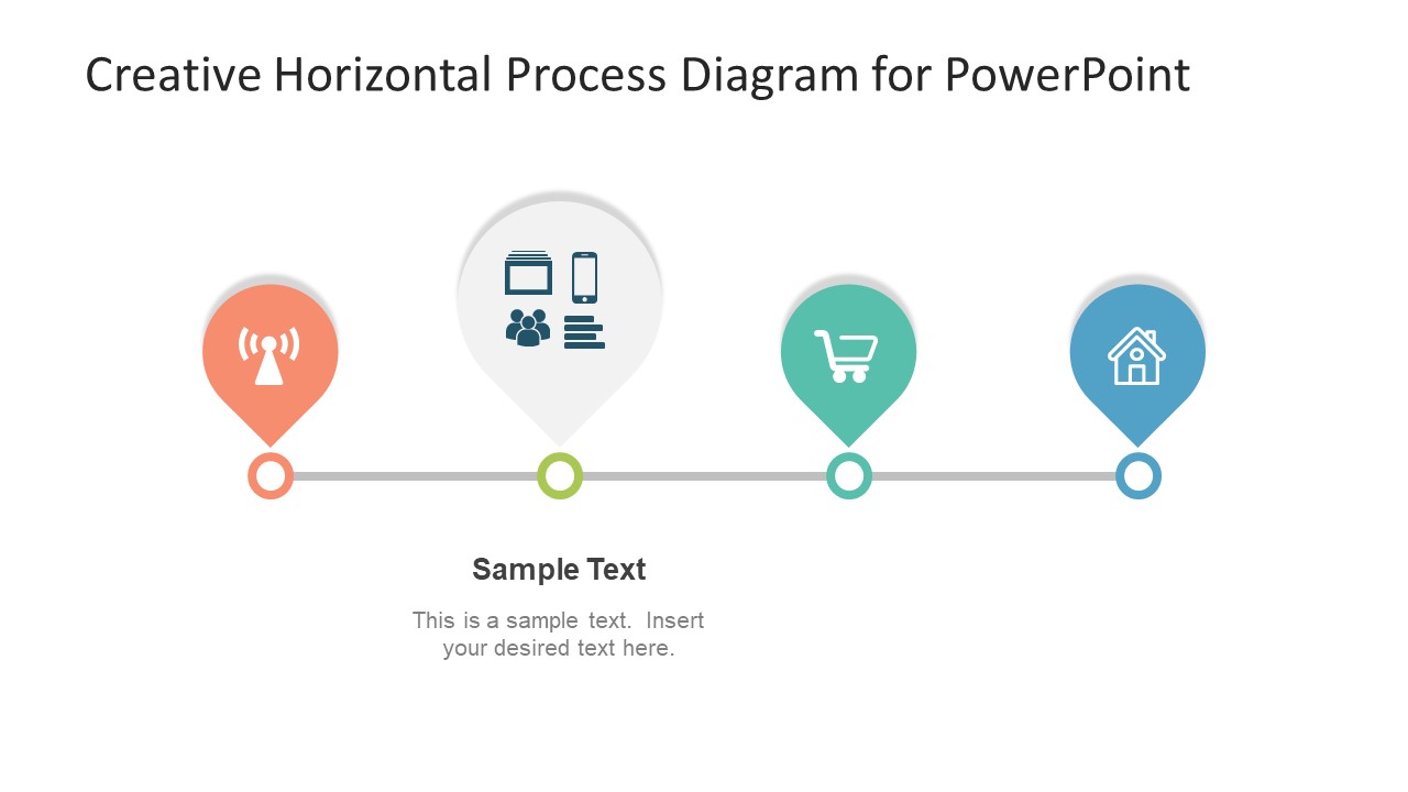 Creative Horizontal Process Diagram For Powerpoint Slidemodel