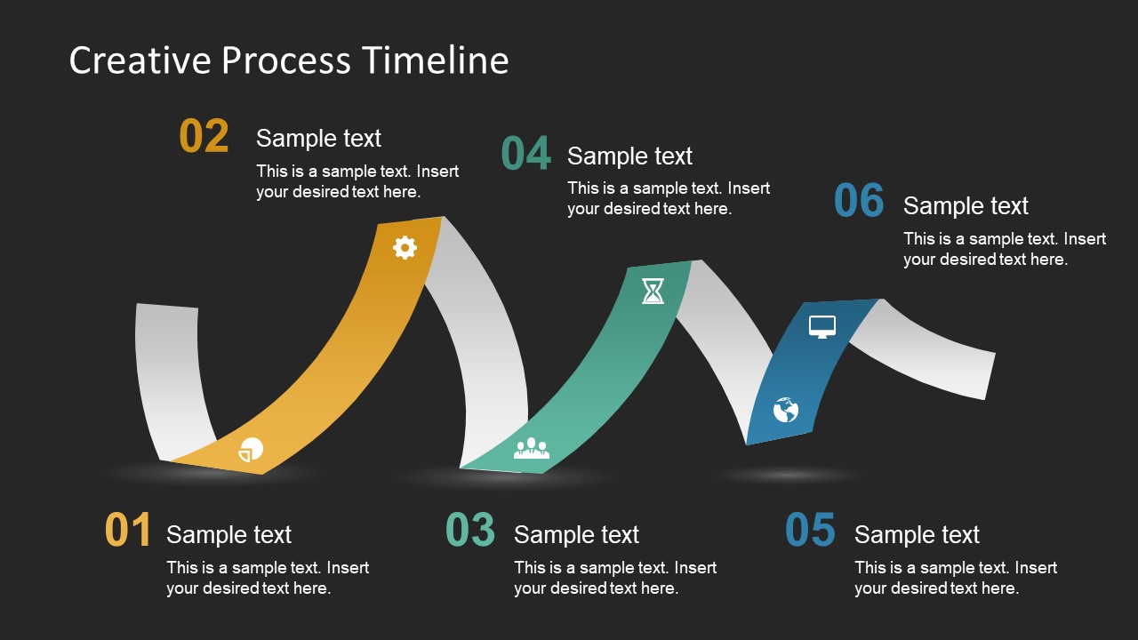 Infographic Steps Shape of Timeline Slide