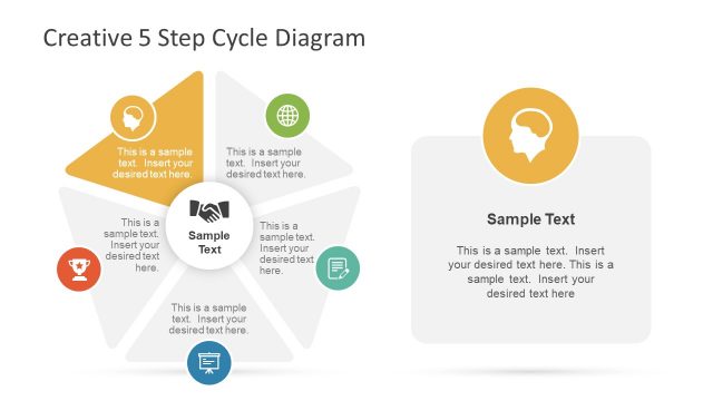 Infographic Slide of 5 Step Diagram
