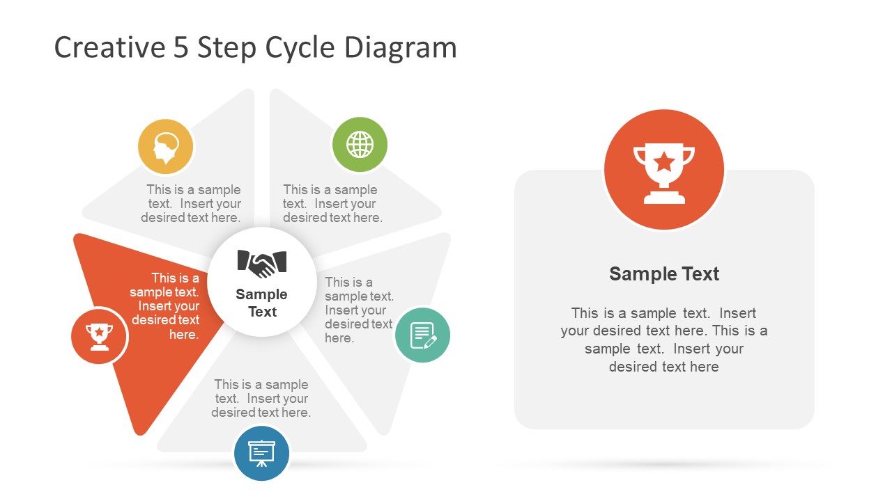 Trophy Infographic on Triangle Shape Slide