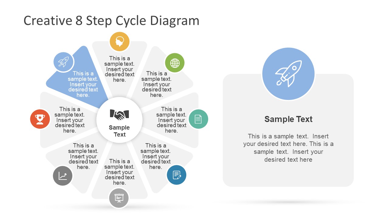 Rocket Infographic 8 Stage Diagram Template