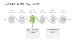 Step Horizontal Flow Diagram For Powerpoint Slidemodel