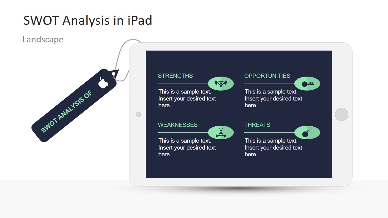 SWOT Diagram Model in iPad Clipart