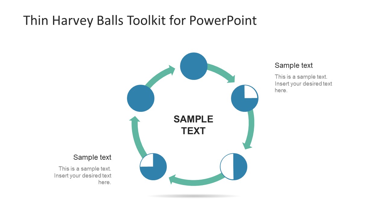 Basic Cycle SmartArt Harvey Balls Template SlideModel