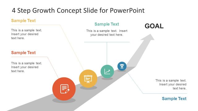 4 Step Growth Concept PowerPoint Template