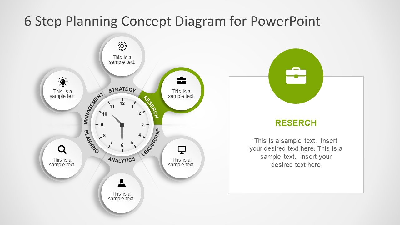 6 Step Cycle Diagram For Planning Powerpoint Template Slidemodel 6443