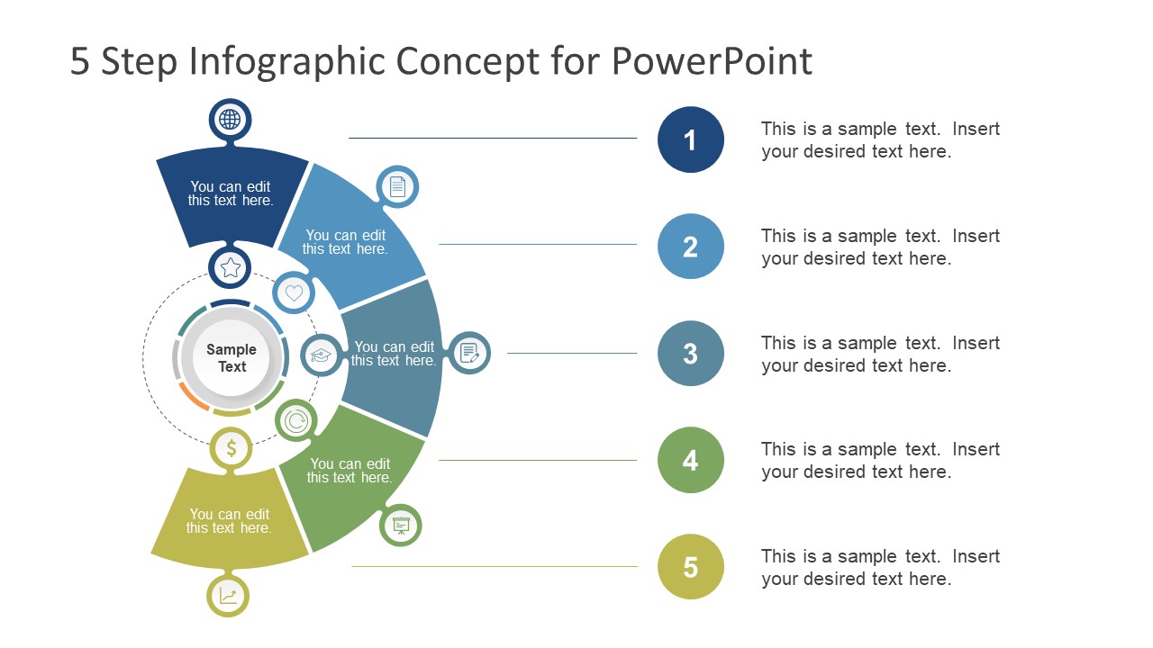 5 Step Infographic Concept For Powerpoint Slidemodel 5318