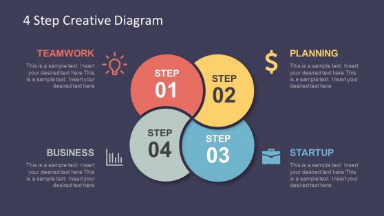 Infographic Template of 4 Step Diagram