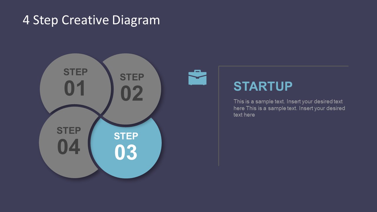 4 Step Creative Diagram Template For PowerPoint - SlideModel