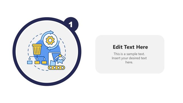 Vector Infographic Slide Design for Automated Garbage Disposal – 5-Step Infographic Template