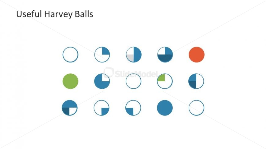 Icons and Shapes of Harvey Balls