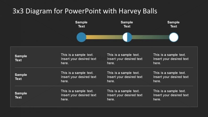 Transitional Slide of Harvey Balls in PowerPoint
