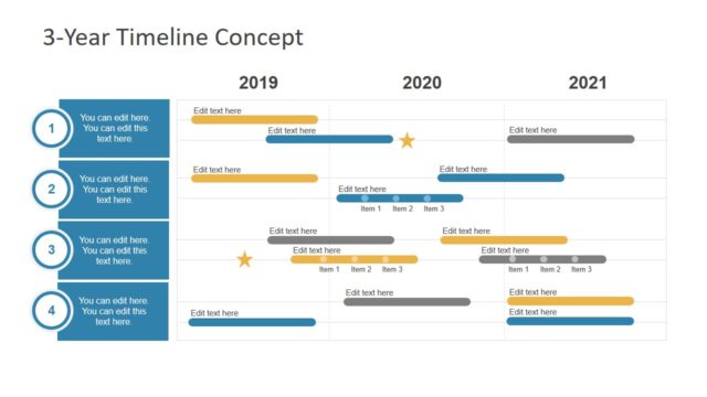 3-Year Timeline Concept for PowerPoint