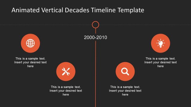 Animated Vertical Decades Timeline Templates