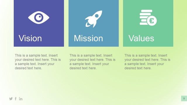 Vision Mission and Value Infographic PPT