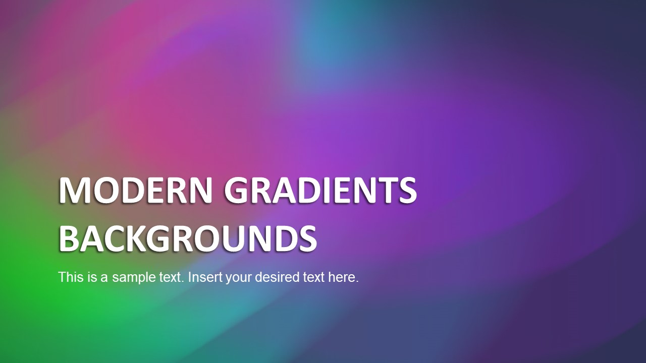 Modern Gradient Backgrounds for PowerPoint - SlideModel