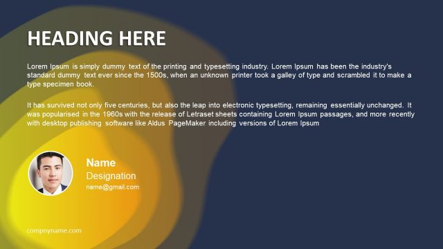 Employee Profile Template of Gradients