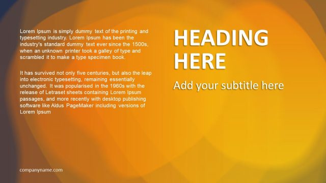 Bright Presentation Slide of Gradient Yellow