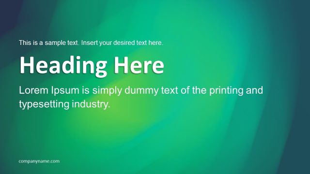 Heading and Description Placeholders PPT