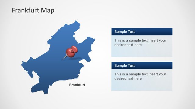 Blue Highlight Frankfurt Map Presentation