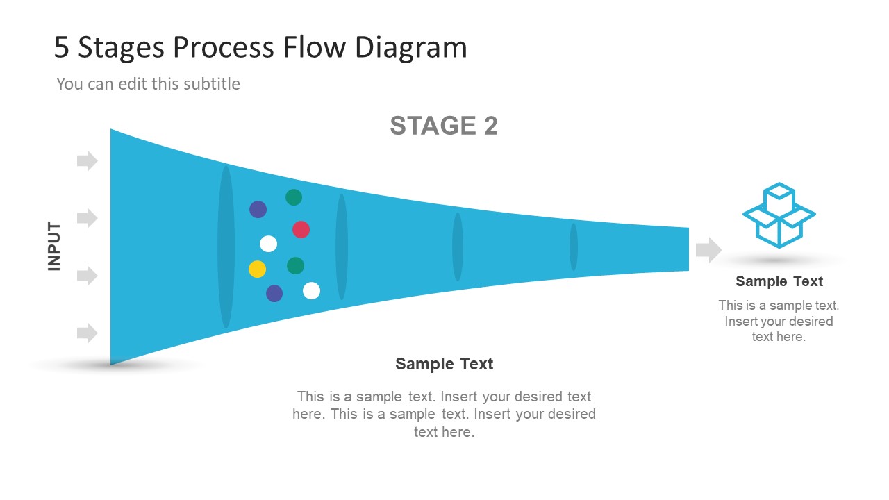 5 Stage Process Flow Diagram For Powerpoint Slidemodel 2395