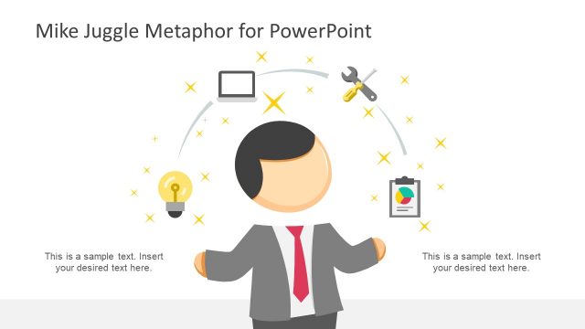 Mike Juggle Metaphor Illustration for PowerPoint