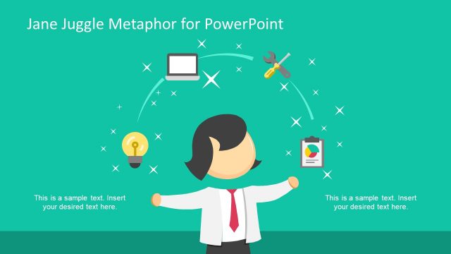 PowerPoint Juggle Jane Illustration Multi Tasking