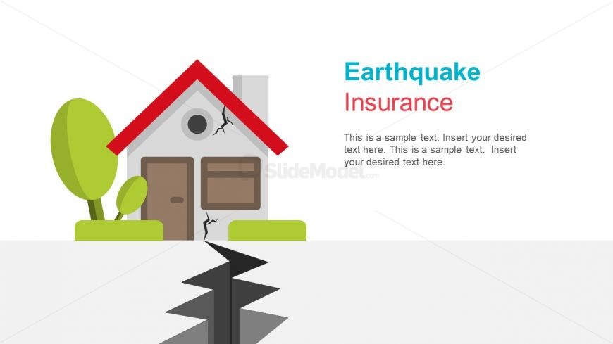 Graphics of Cracking Earth and House