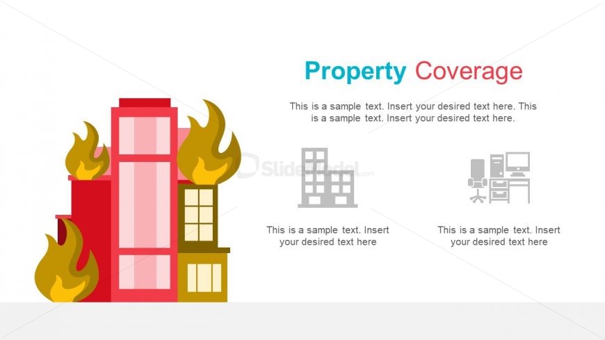 Property on Fire Infographic Icons