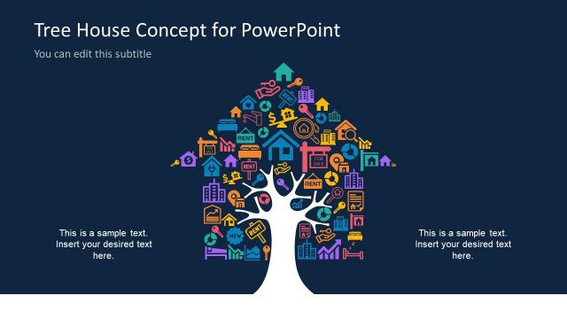 Tree House Concept Design PowerPoint Shapes