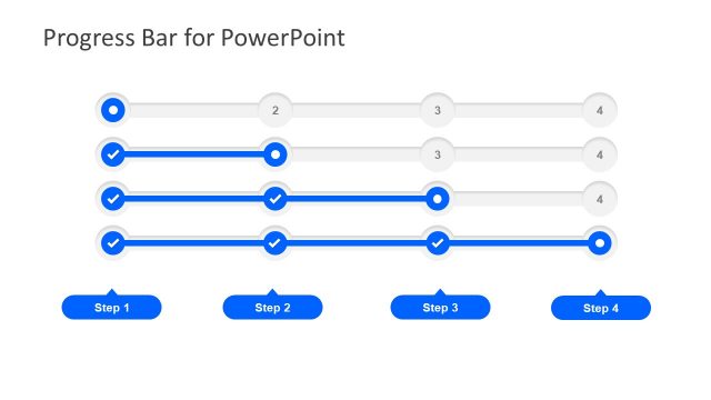 4 Step Progress Bar PowerPoint