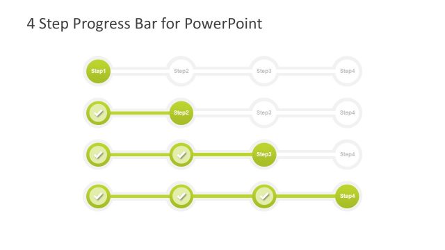 4 Step Progress Bar Design for PowerPoint